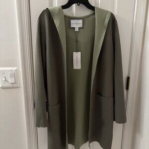 Carolina Belle Montreal Olive Green Hooded Jacket Duster Women’s Size Large